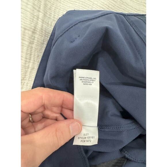 Rhone Mens 30 Navy Commuter Pro Pant Slim Chino Performance Golf Flat Front - Picture 6 of 11